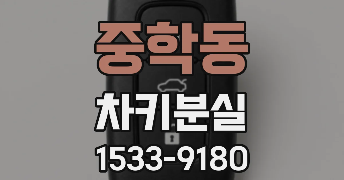 중학동 차키분실