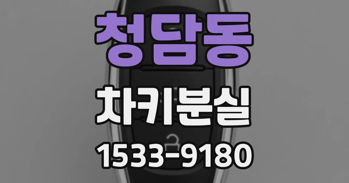 청담동 차키분실
