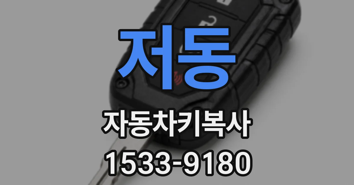 저동 자동차키복사