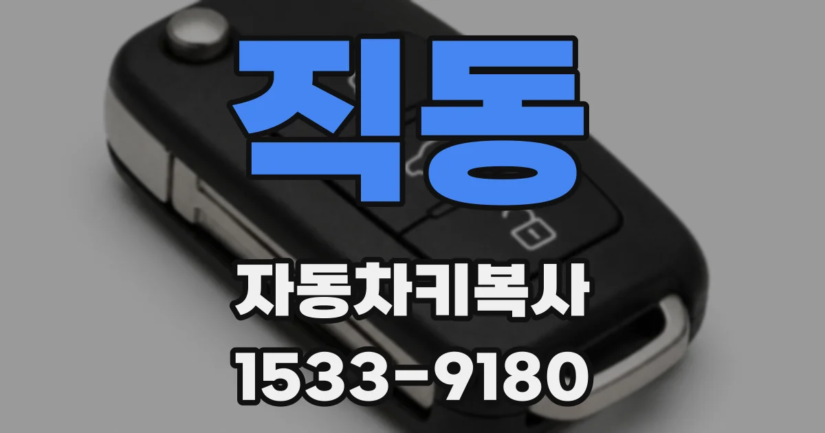 직동 자동차키복사