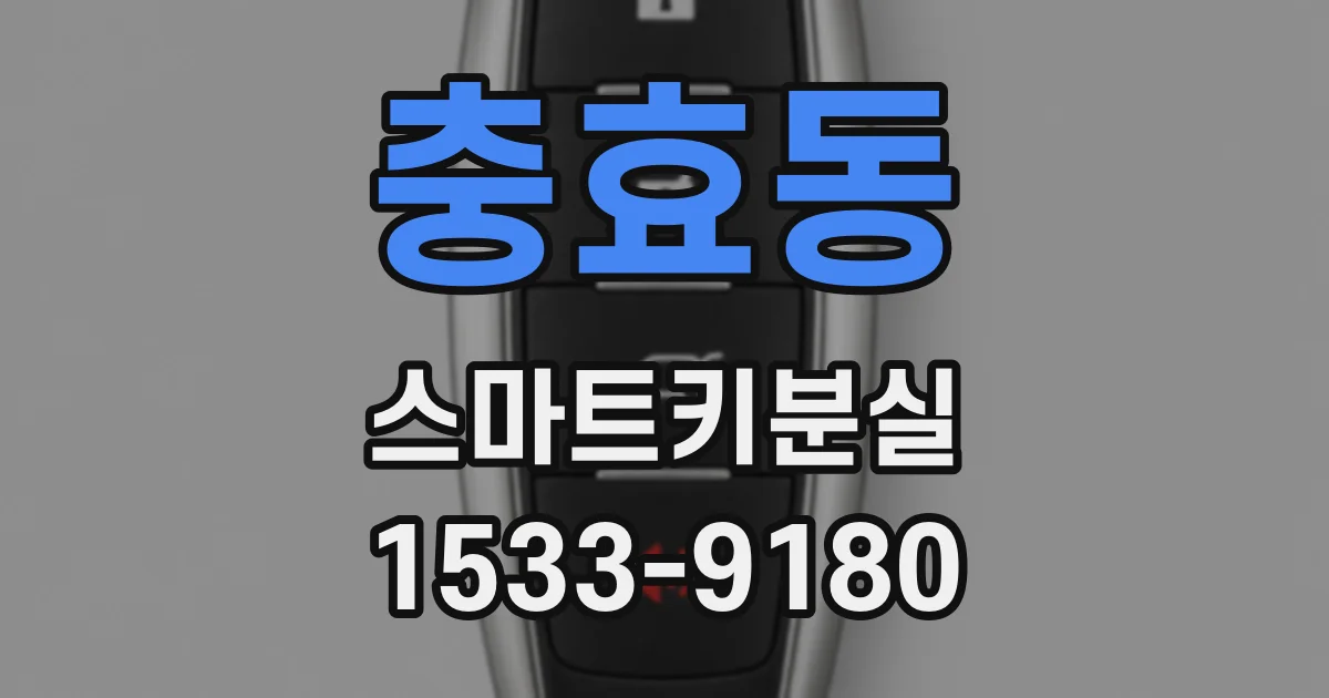 충효동 스마트키분실