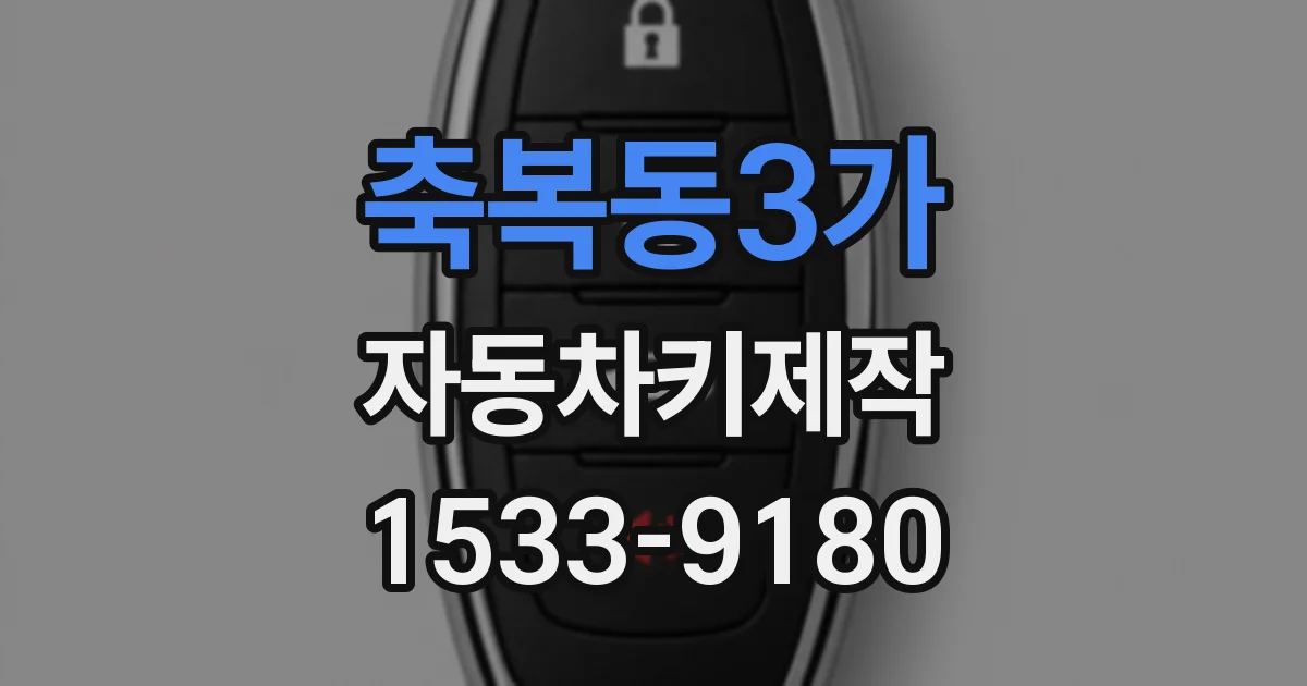 축복동3가 자동차키제작