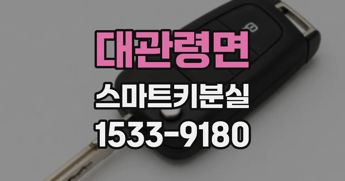 대관령면 스마트키분실