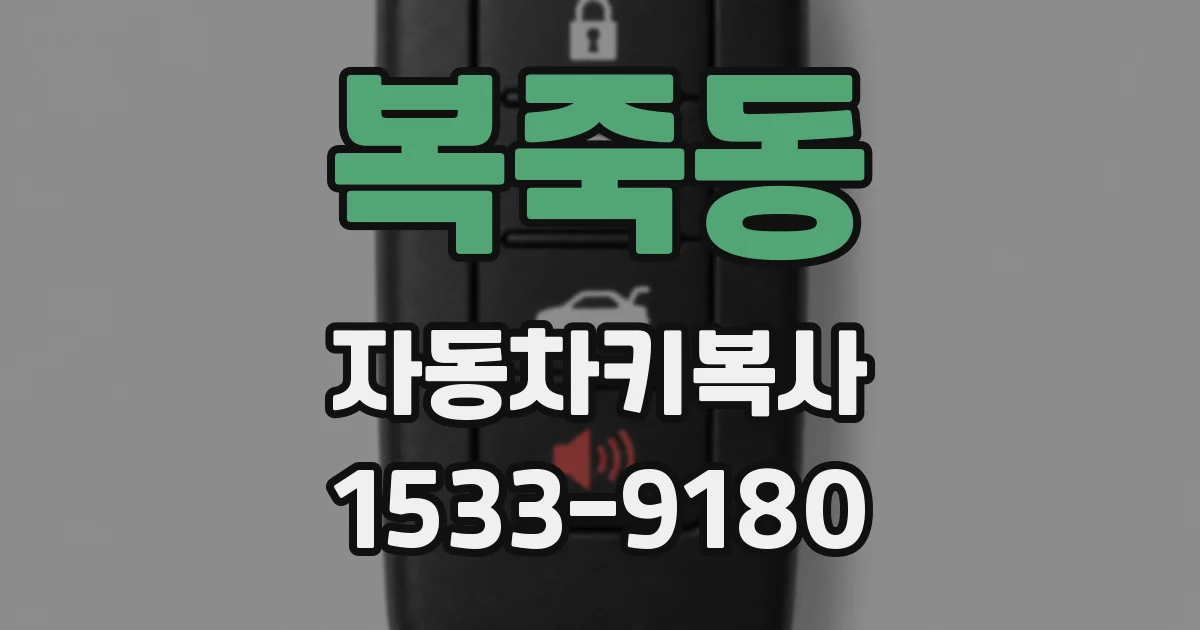 복죽동 자동차키복사