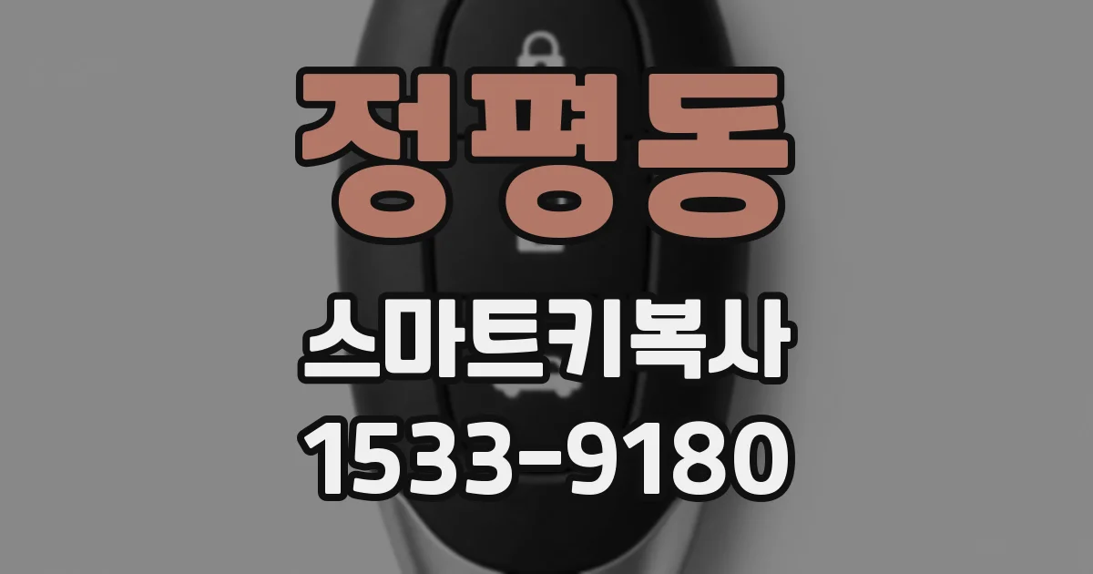 정평동 스마트키복사