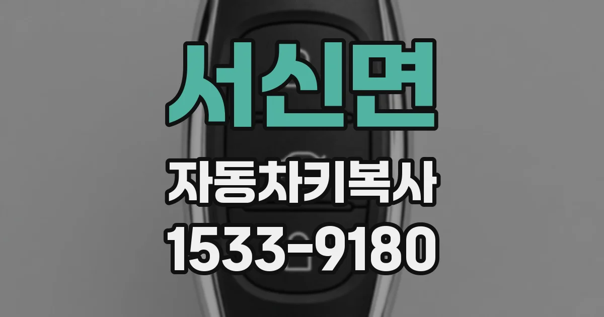 서신면 자동차키복사