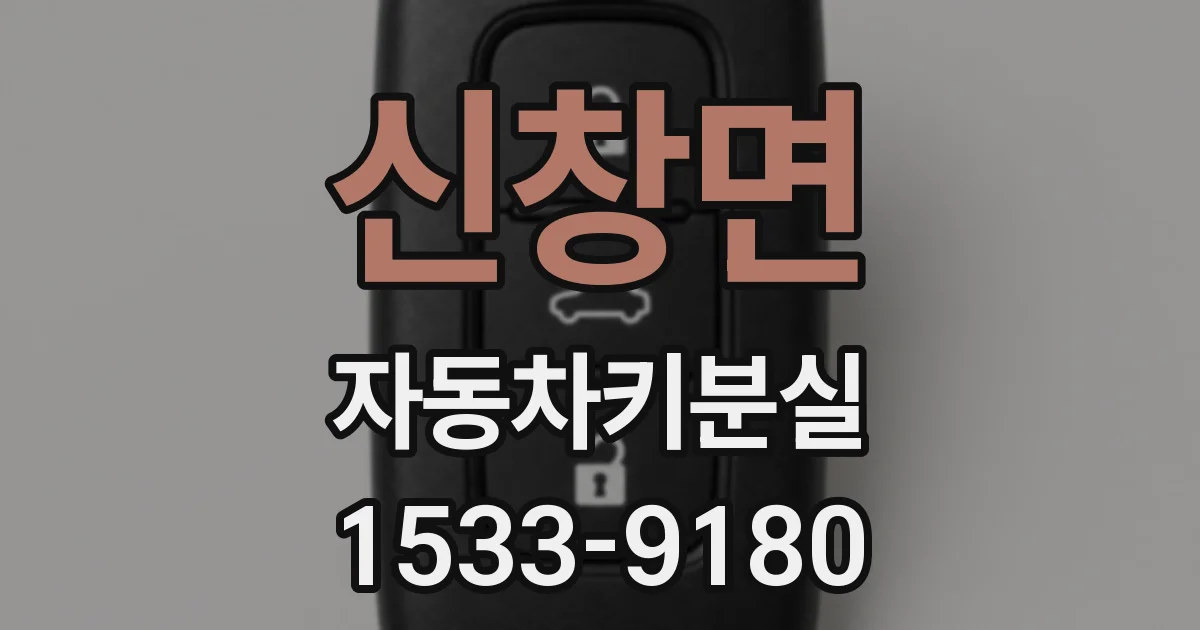 신창면 자동차키분실