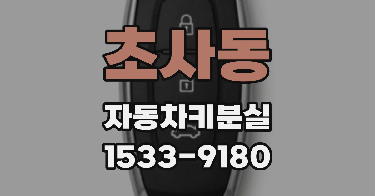 초사동 자동차키분실