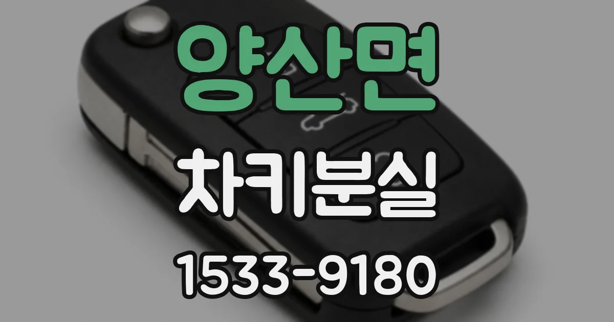 양산면 차키분실