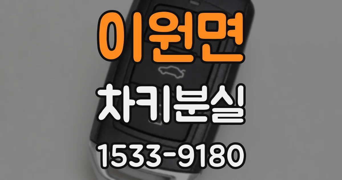 이원면 차키분실