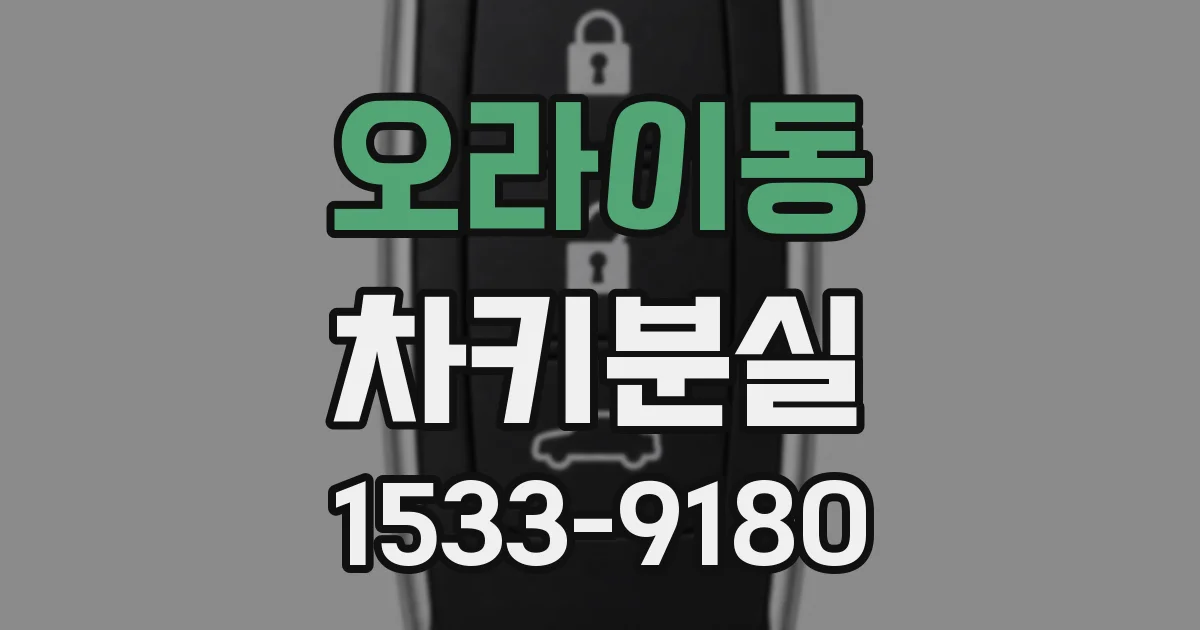 오라이동 차키분실