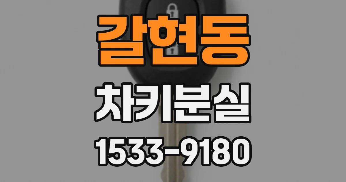 갈현동 차키분실