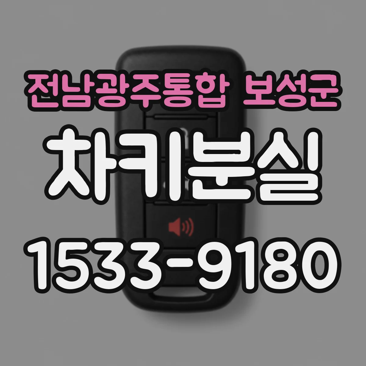 전남광주통합 보성군 차키분실