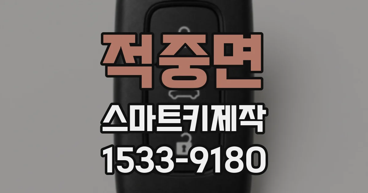 적중면 스마트키제작