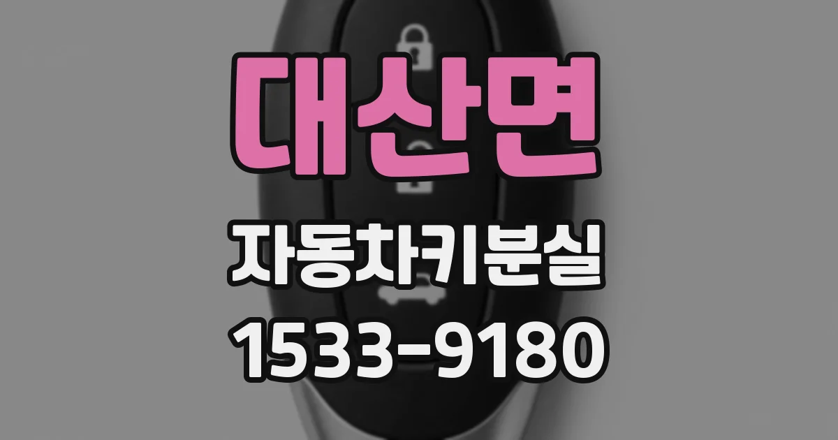 대산면 자동차키분실