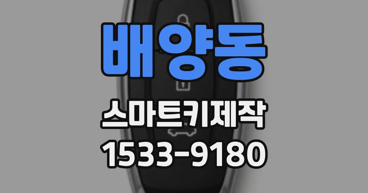 배양동 스마트키제작