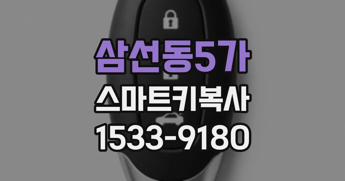 삼선동5가 스마트키복사
