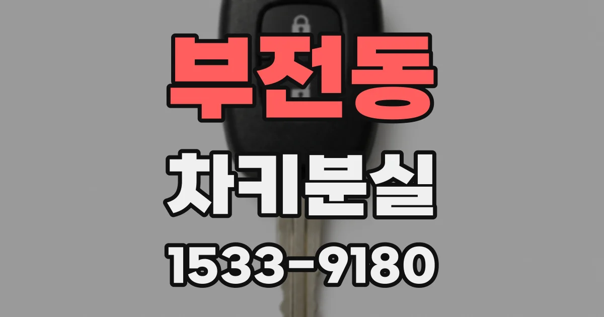 부전동 차키분실