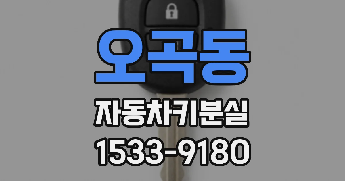 오곡동 자동차키분실