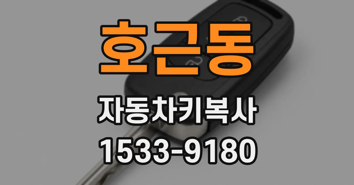 호근동 자동차키복사