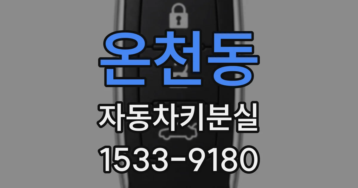 온천동 자동차키분실