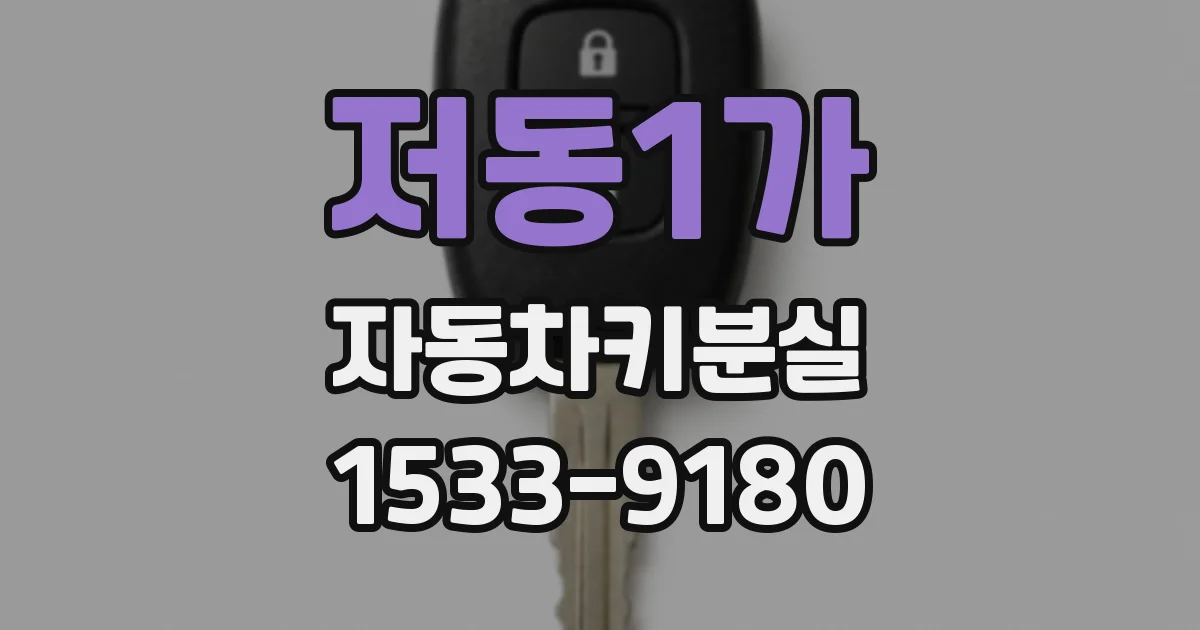 저동1가 자동차키분실