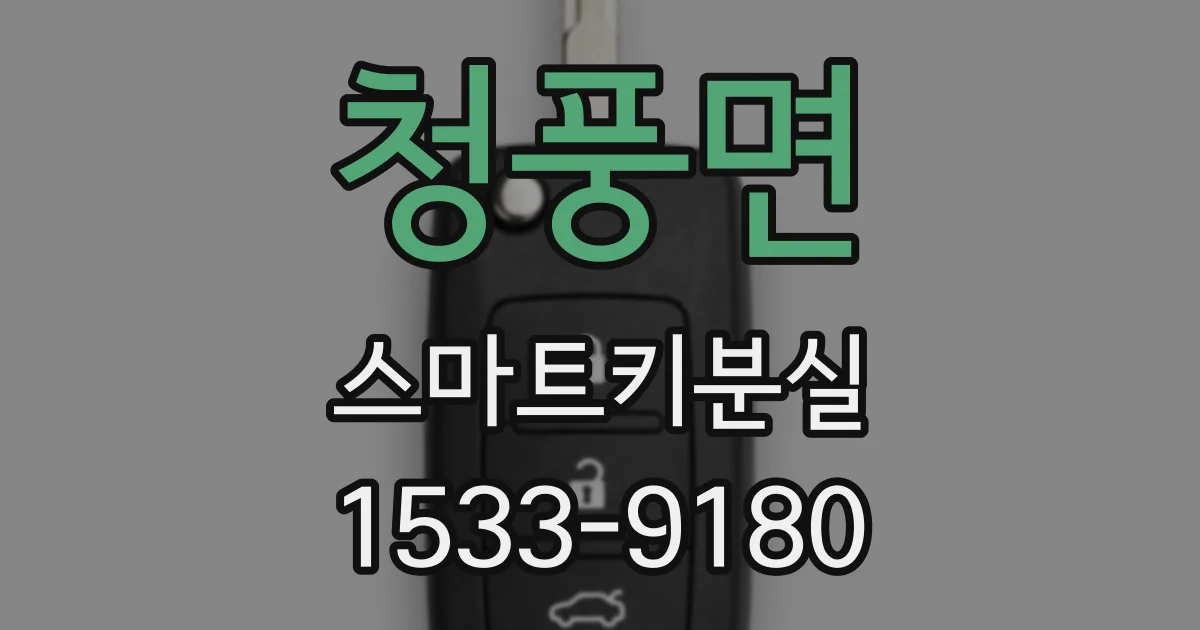 청풍면 스마트키분실