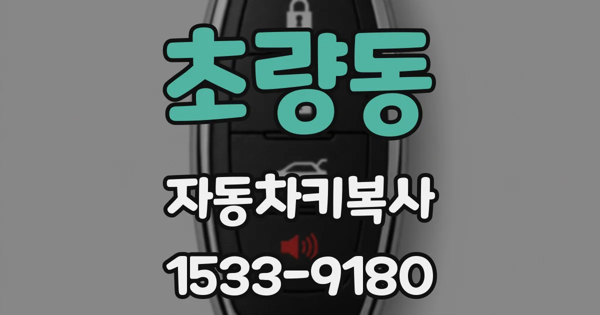 초량동 자동차키복사