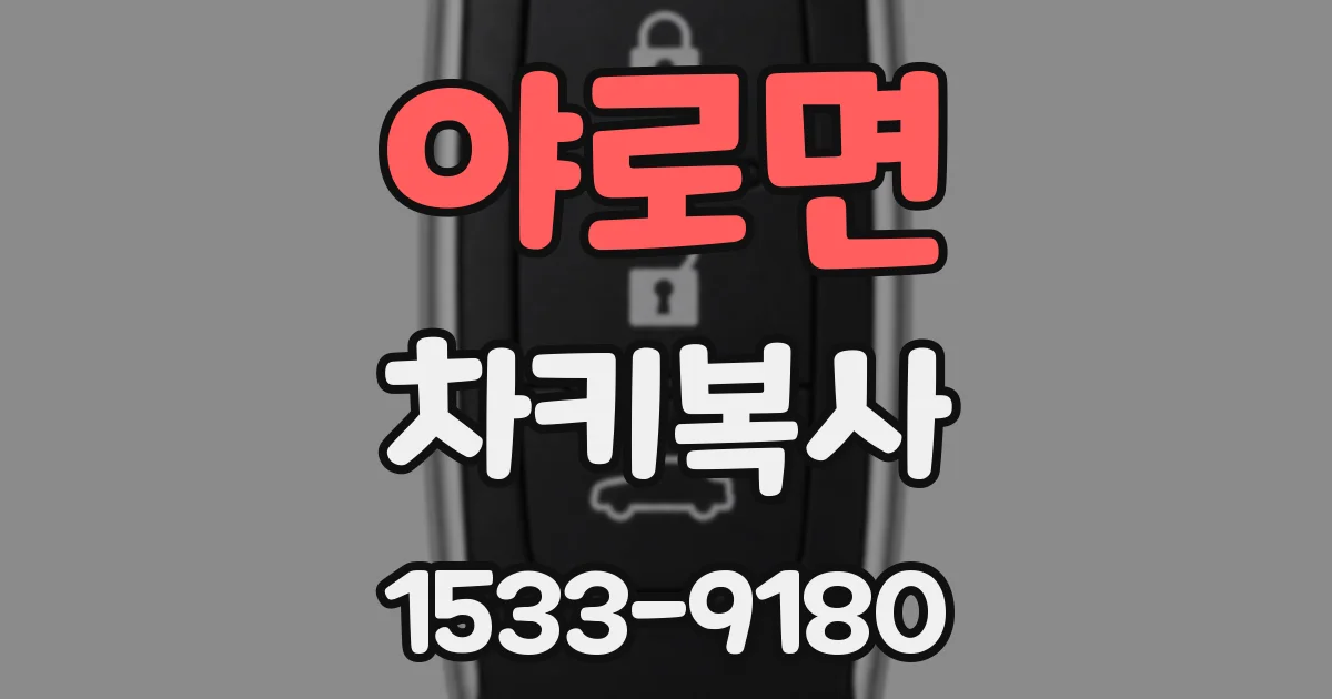 야로면 차키복사