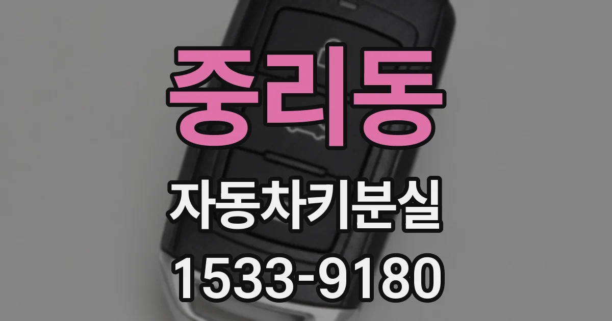 중리동 자동차키분실