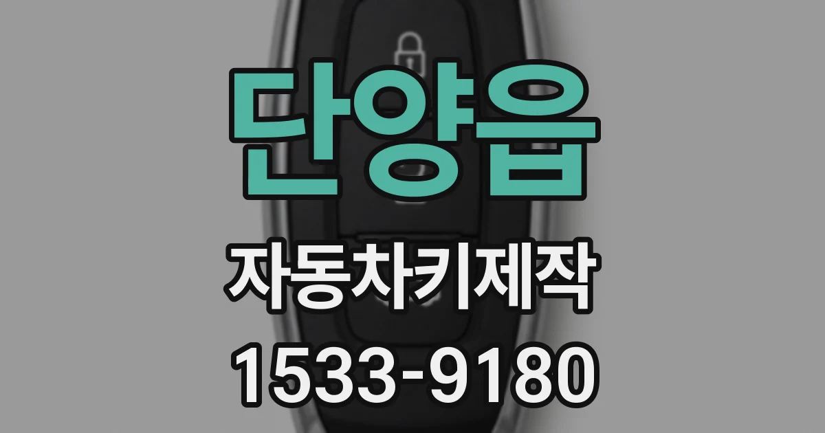 단양읍 자동차키제작