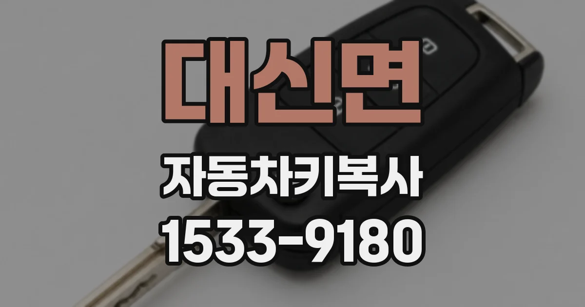 대신면 자동차키복사