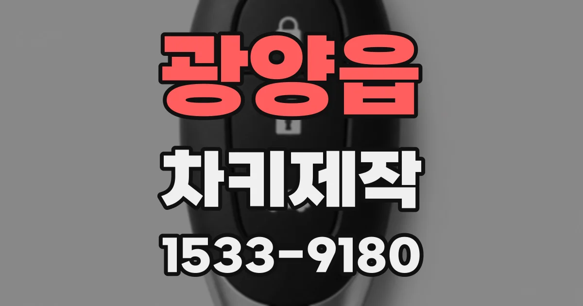 광양읍 차키제작