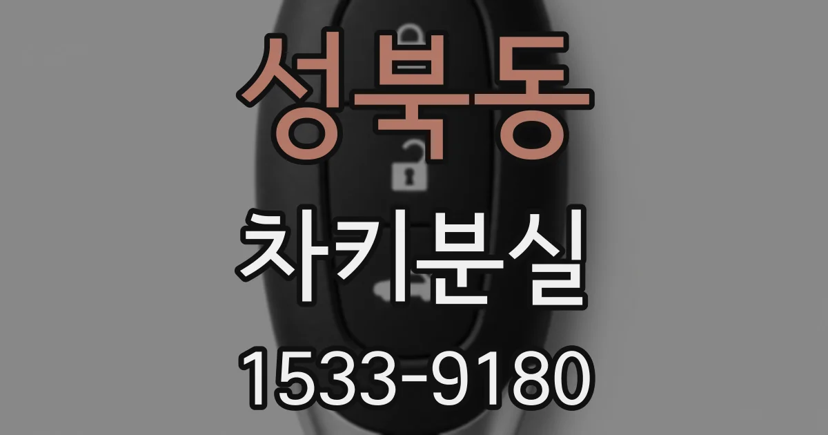 성북동 차키분실