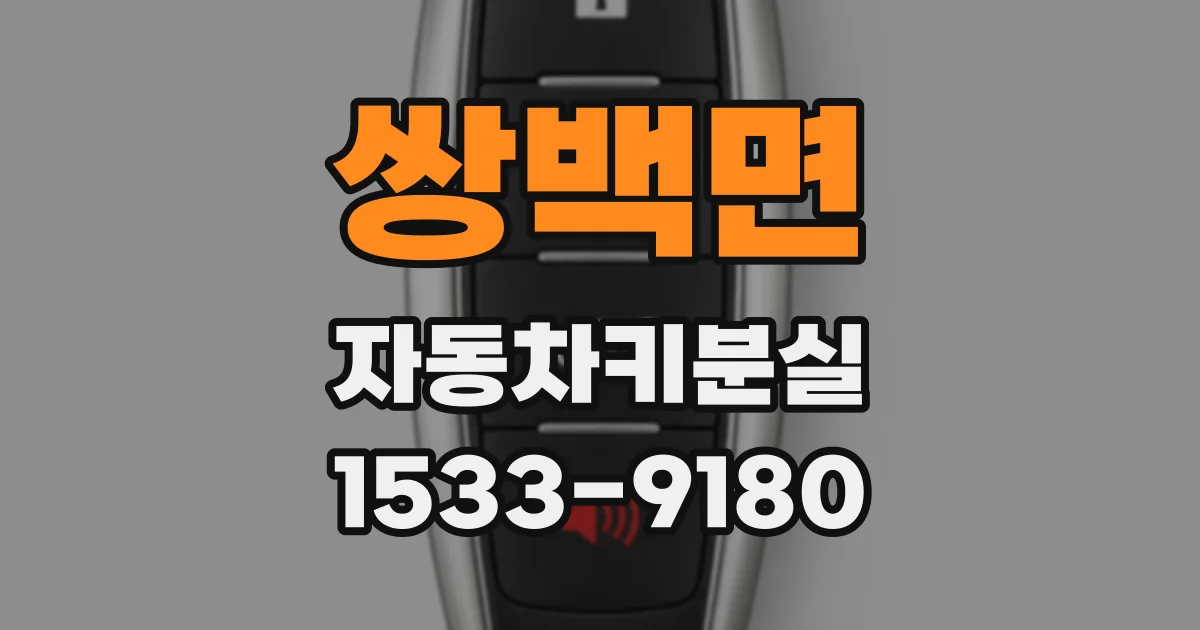 쌍백면 자동차키분실