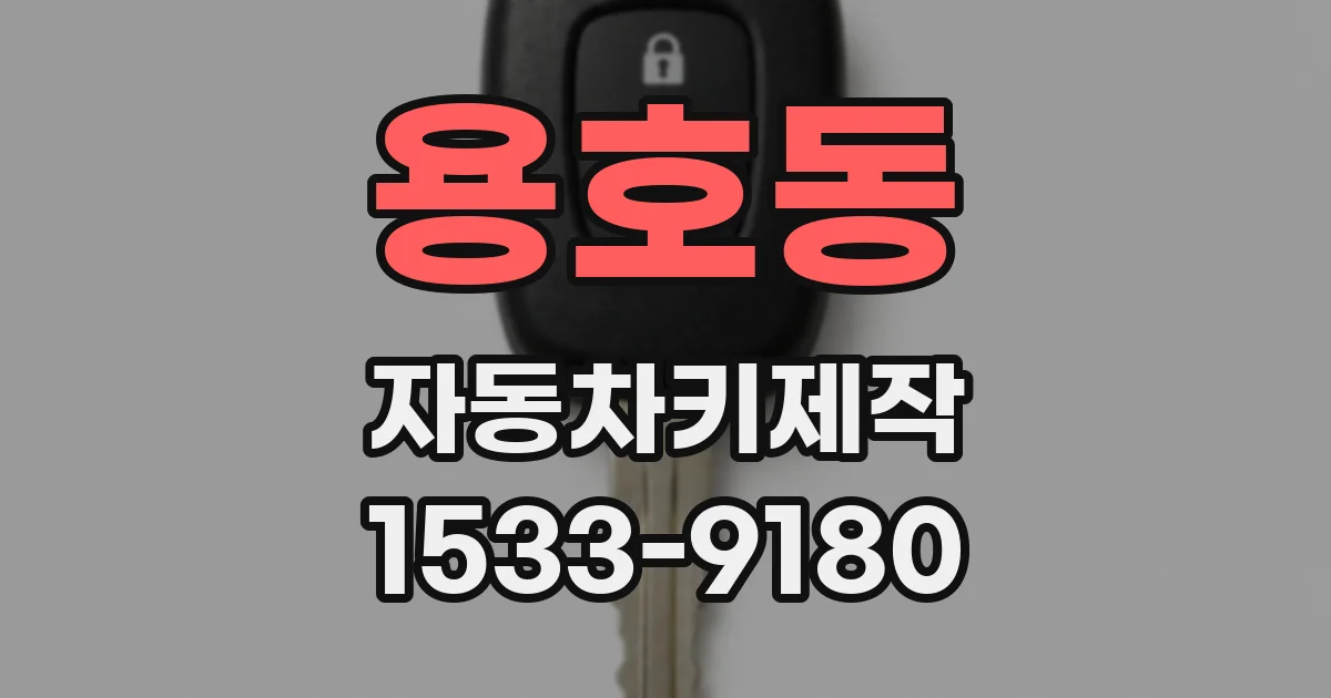 용호동 자동차키제작