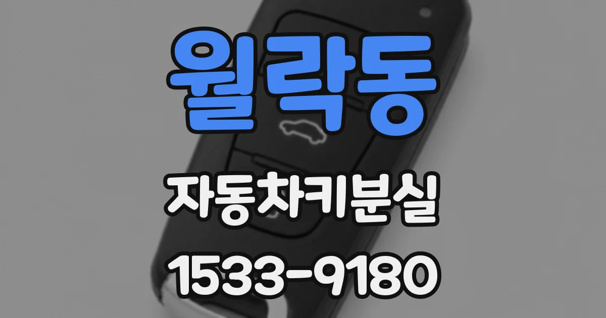월락동 자동차키분실