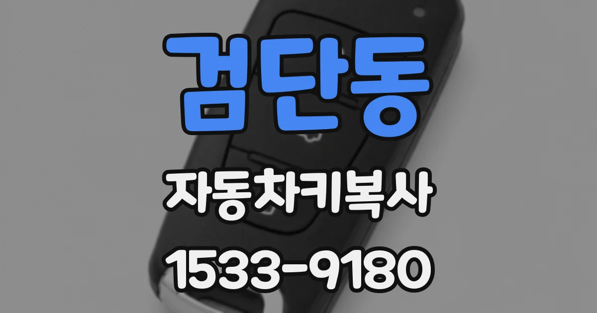 검단동 자동차키복사