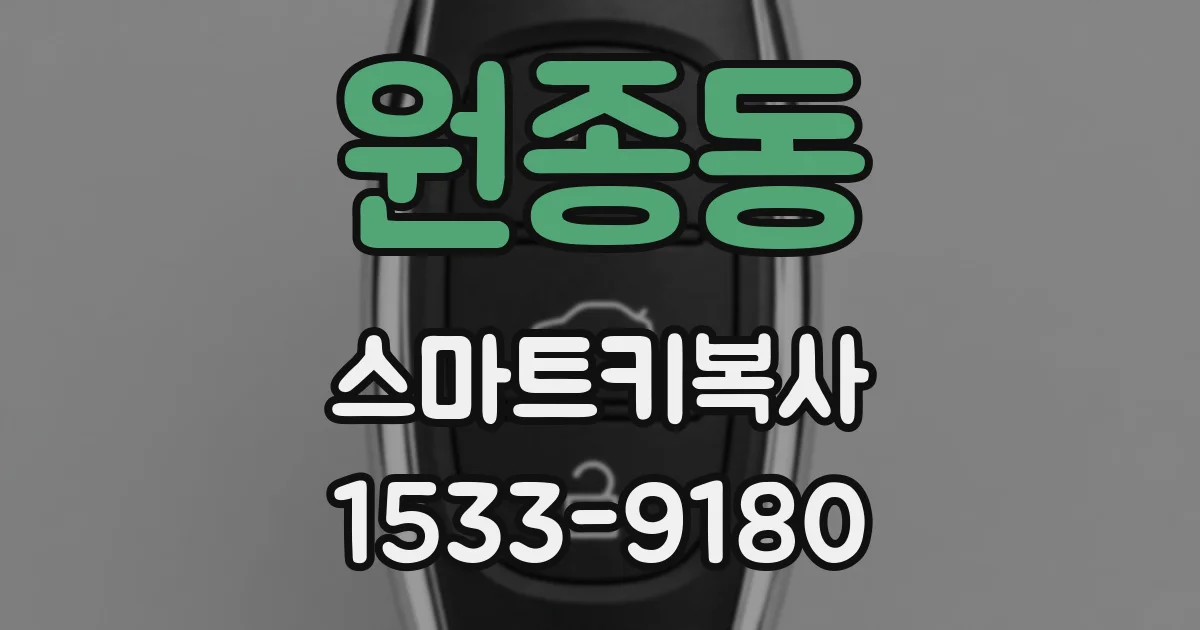 원종동 스마트키복사