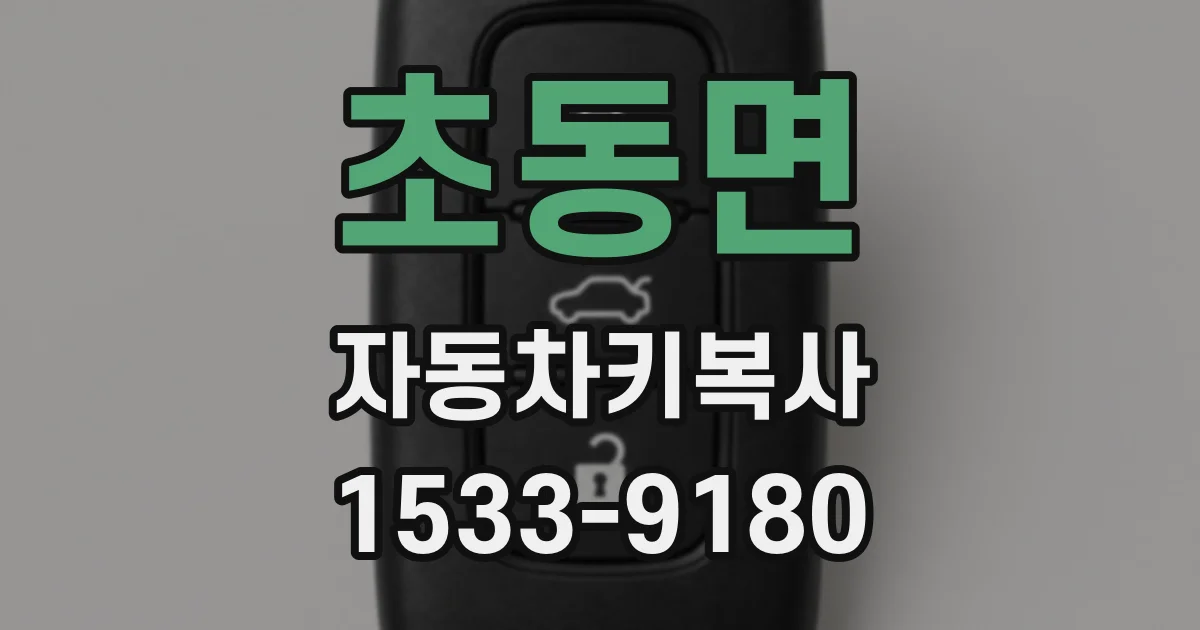초동면 자동차키복사