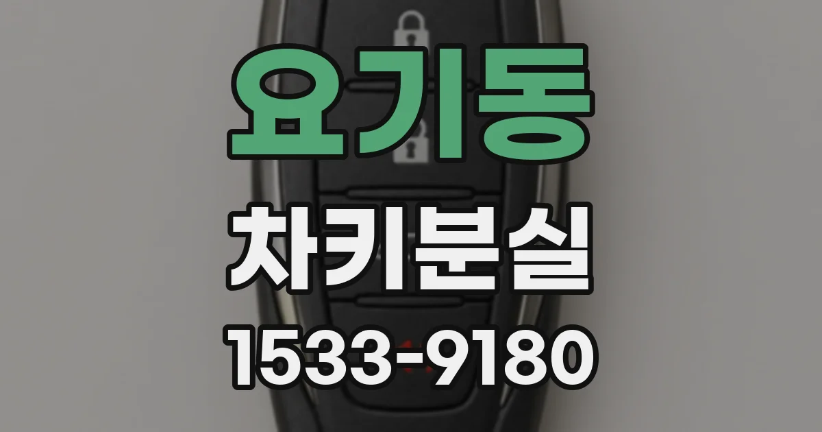 요기동 차키분실