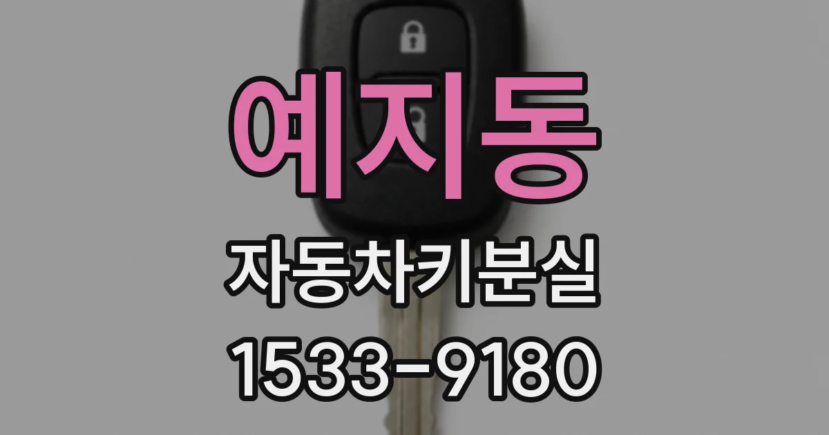 예지동 자동차키분실