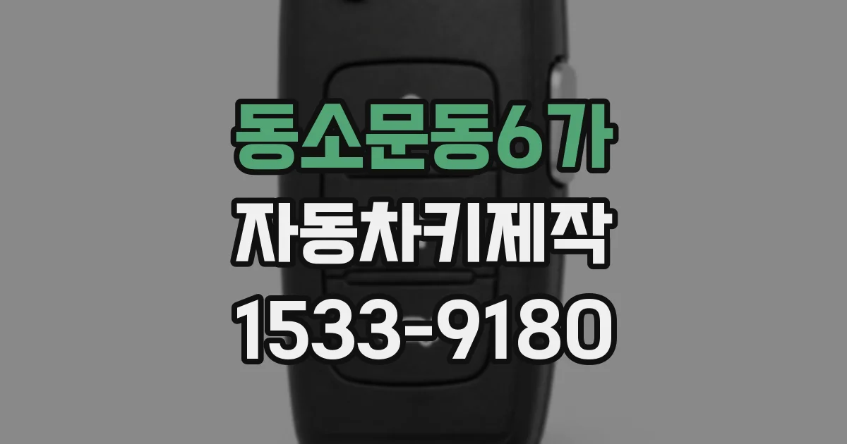 동소문동6가 자동차키제작