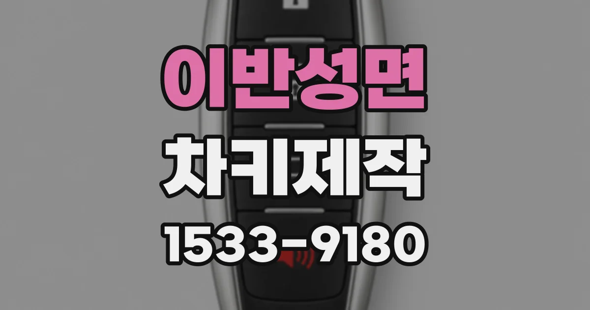 이반성면 차키제작