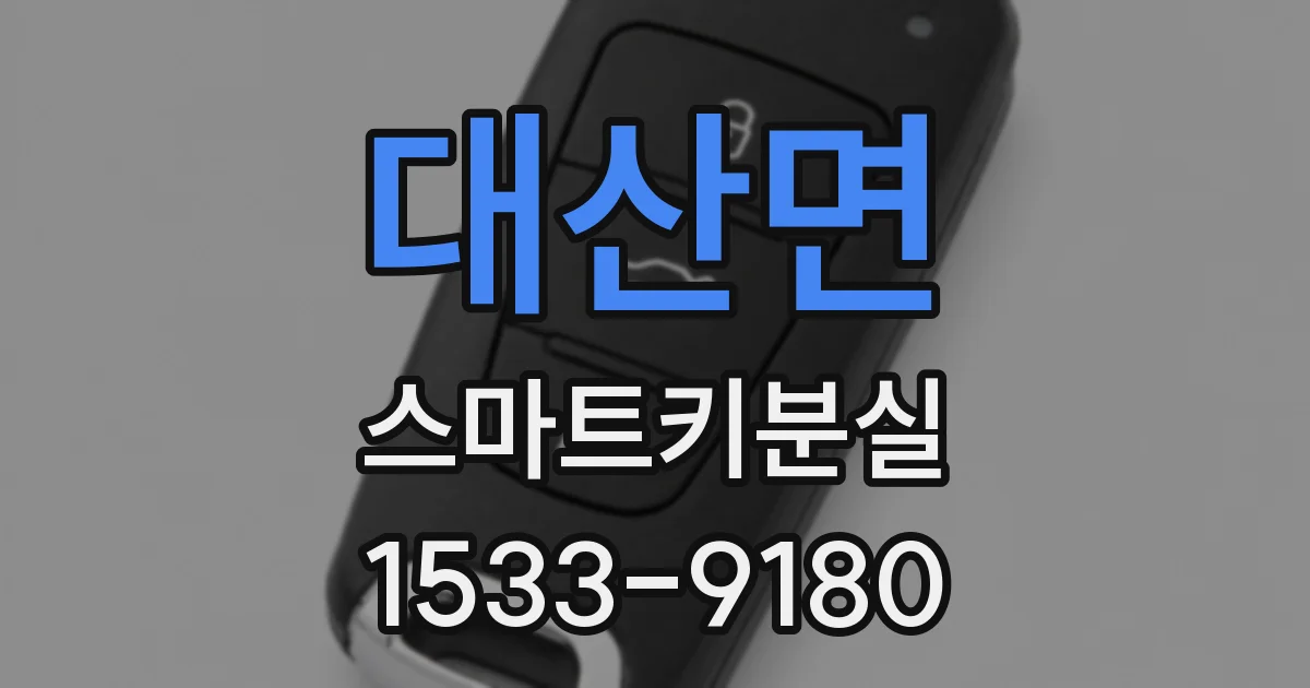 대산면 스마트키분실