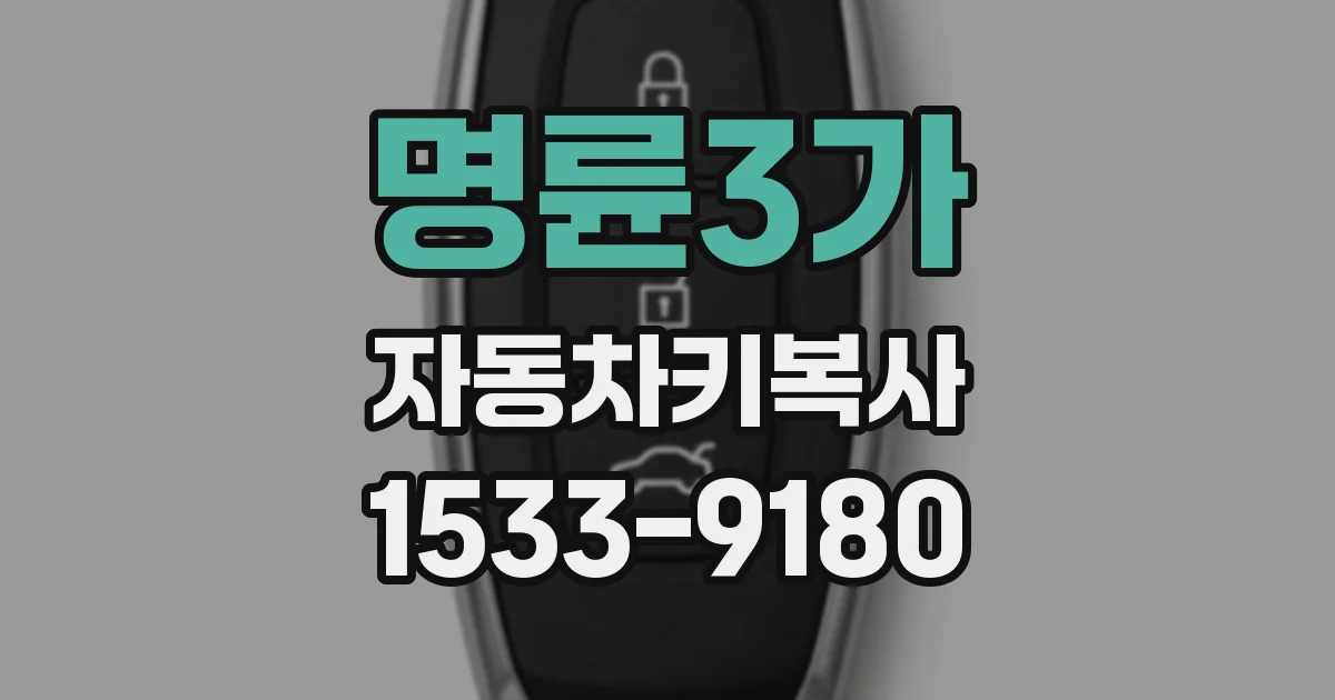 명륜3가 자동차키복사