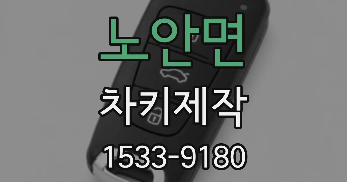노안면 차키제작