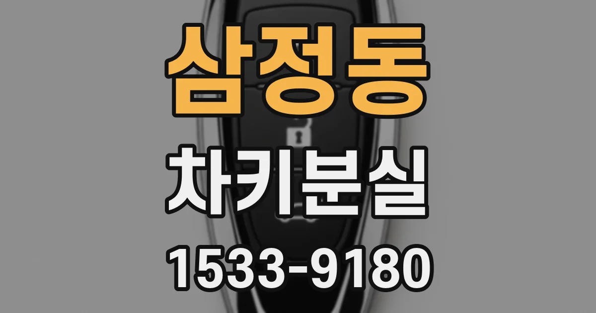 삼정동 차키분실