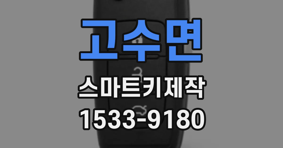 고수면 스마트키제작
