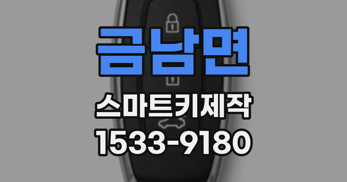 금남면 스마트키제작